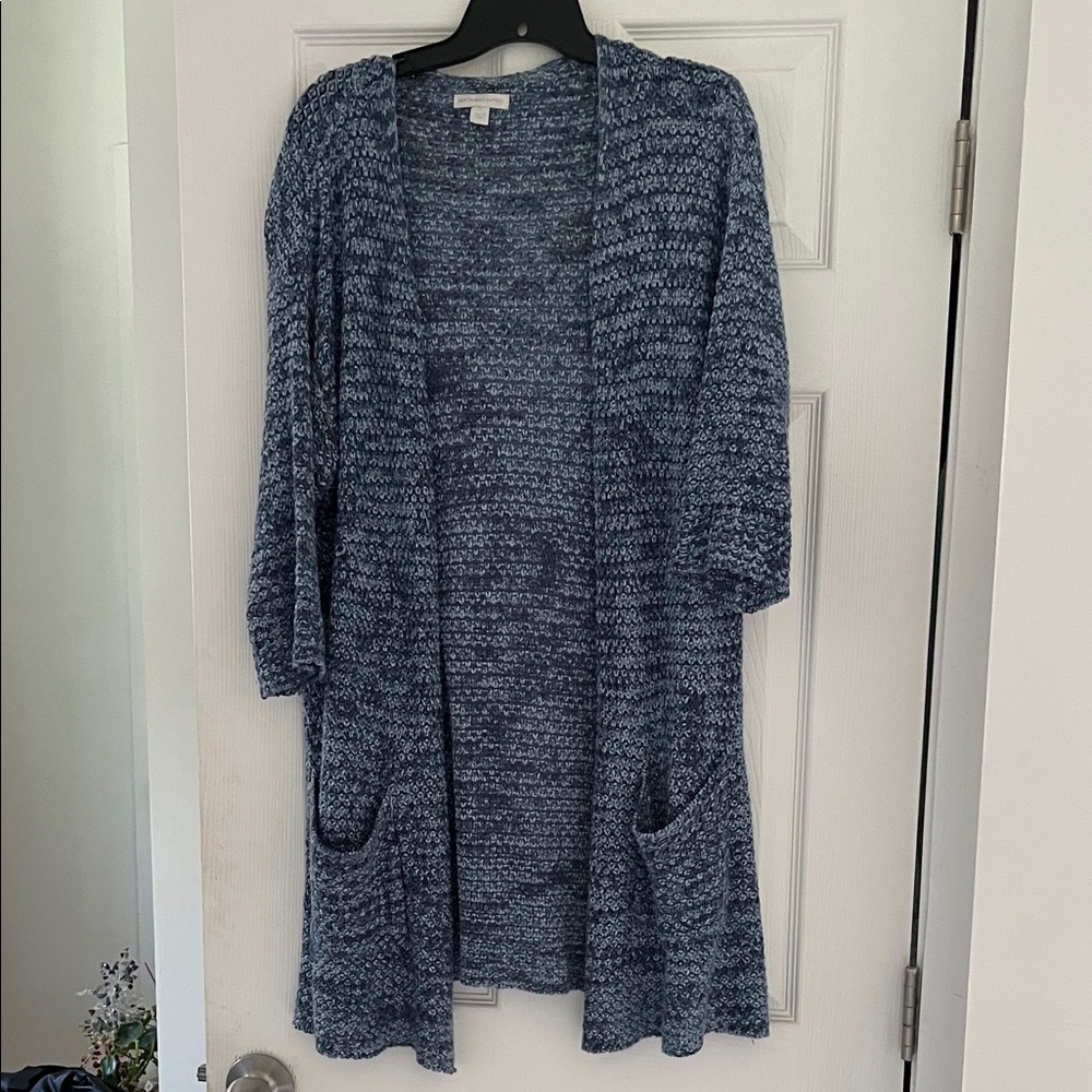 New York & Company Navy Knit Cardigan